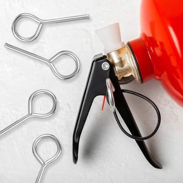 15 Set Fire Extinguisher Pins Replacement Locking Pins Metal Pull Pins Fire Extinguisher Accessories [DB] Red 5.70X2.20X0.20CM Red 5.70X2.20X0.20CM