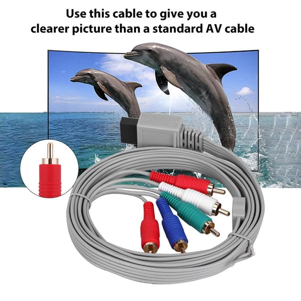 Højopløselig AV-lyd-videokabel HDTV-komponentkabel til Wii U-spilsystem