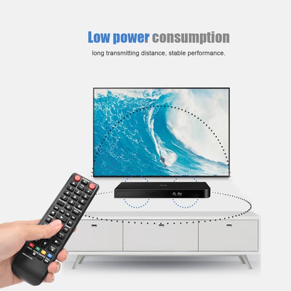Universell fjernkontrollerstatning for Samsung Blu Ray DVD-spiller