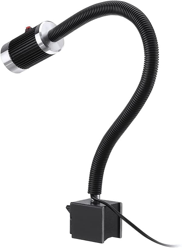 Mekanisk lampe med magnetisk base, 9W LED-blinklys, fleksibel, Watt