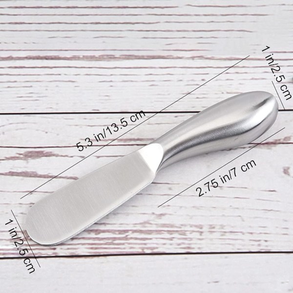 Sett med 4 smørkniver i rustfritt stål 13,5 cm