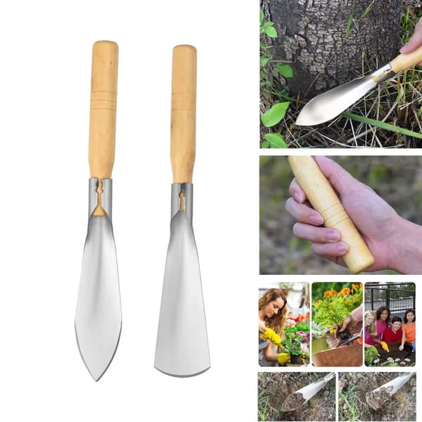 2X Spade, Hagespade i rustfritt stål, Blomsterplanteverktøy, Hageverktøy