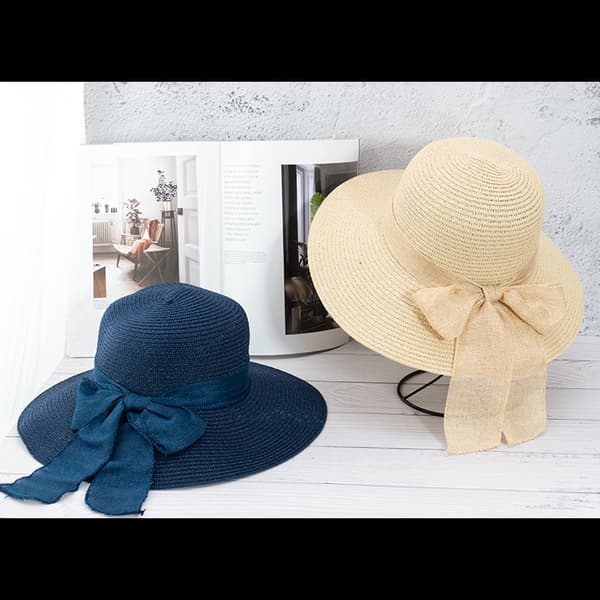 Beige lue, visir, stråhatt, strandsol, bred brem kvinner