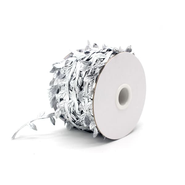 Sølvblade Blad Bånd Trim Reb - 30 meter - til Garland DIY