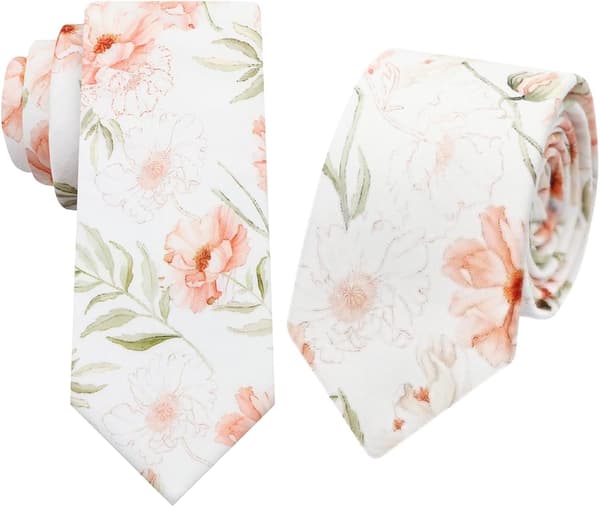 Herre Drenge Blomstret Slips, Selvbinder Slips til Bryllup Dimission Uniform Skoleskjorter -