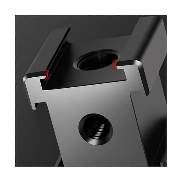 Cold Shoe Extension Mount med Triple Cold Shoe for Videokameraer eller DSLR