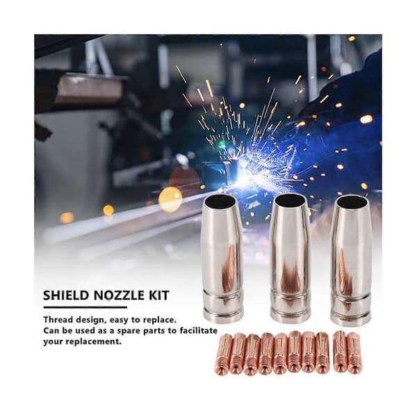 For MB15 15AK MIG Welding Torch Kit Contact Nozzle Nozzle Diffuser MIG Welding Torch Accessories Kit 0.8mm