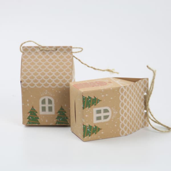 Julgran presentförpackning, Kraftpapper julgodislåda, Jul