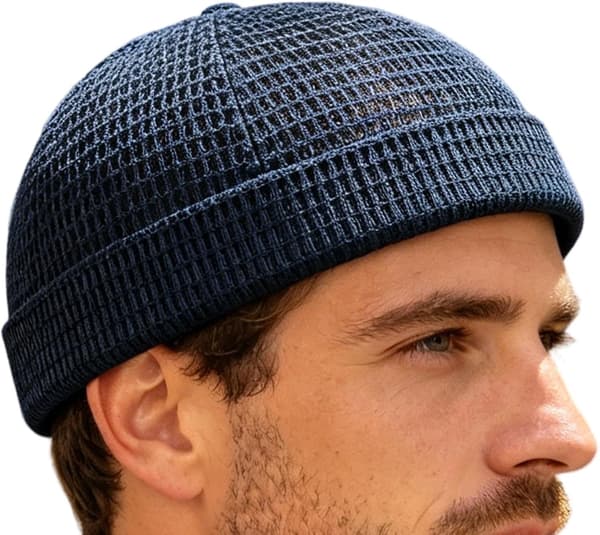 caps uten visir, hodeplagg fra Mesh, justerbar marineblå - marineblau