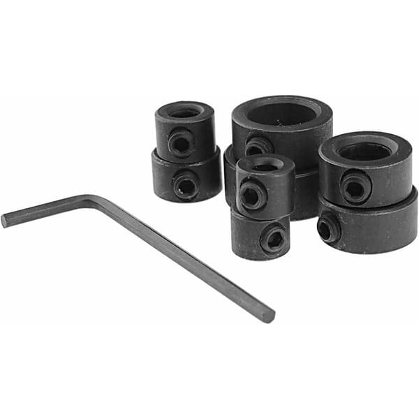 8 st Borrdjupsstopp för trä, Brad Point 3-16 mm, ringplugg med insexnyckel