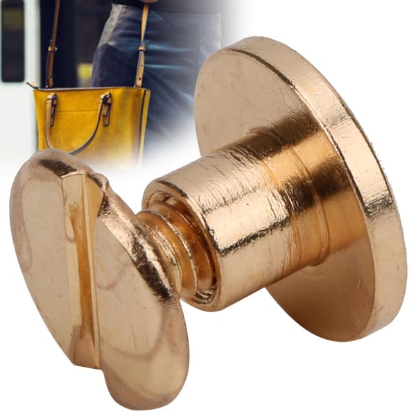 20 set Brass Rivet Account Book Connecting Screws Notebook Binding Belt Studs Gold