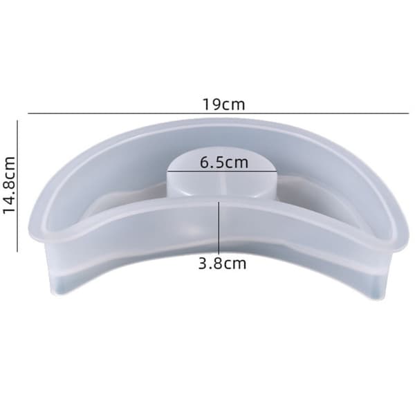 DIY Krystall Epoxyharpiks Støpeform Måneform Lysestake Dekor Oppbevaringsboks Silikonform