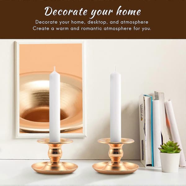 2 pcs Metal Candlestick Gold Candelabra Wedding Candle Holder Exquisite Candlestick Table Home Party