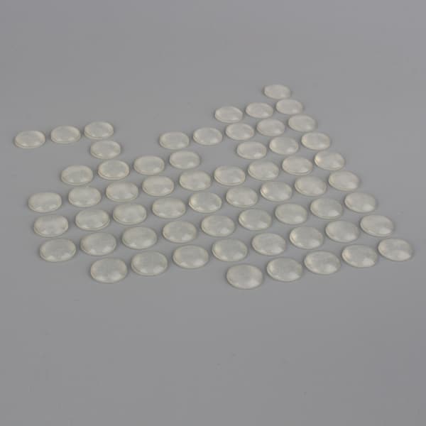 100 stk selvklebende silikonføtter halvsirkelformede støtfangere dør-møbelputer 8x2,5 mm