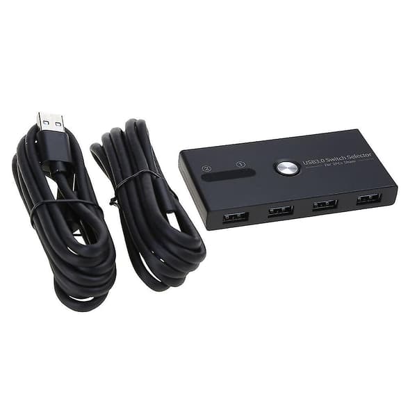 USB 3.0 Switch Vælger KVM Switch Box USB Hub Adapter 4 Porte Ud 2 Ind