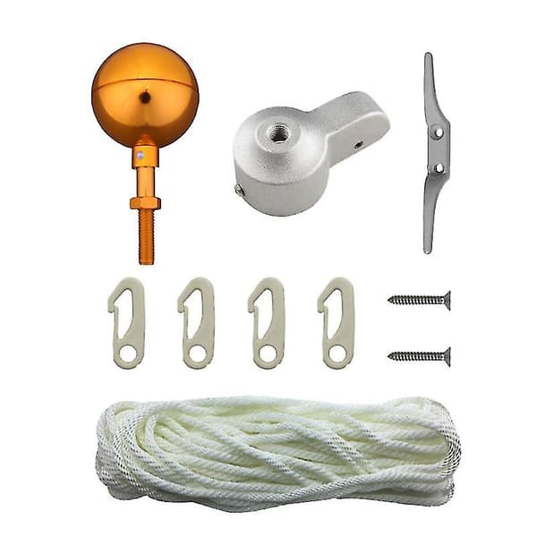 10 st Flaggstång Kula Kit