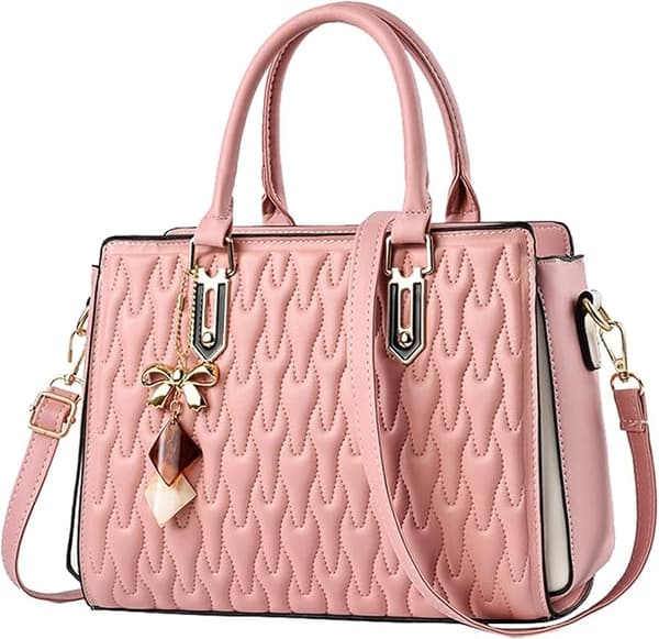 Handväskor & Axelväskor Tygväska För Kvinnor Mode Dam Handväskor Damväska Axelremsväskor Tygväska Läder Väska Rosa Pink