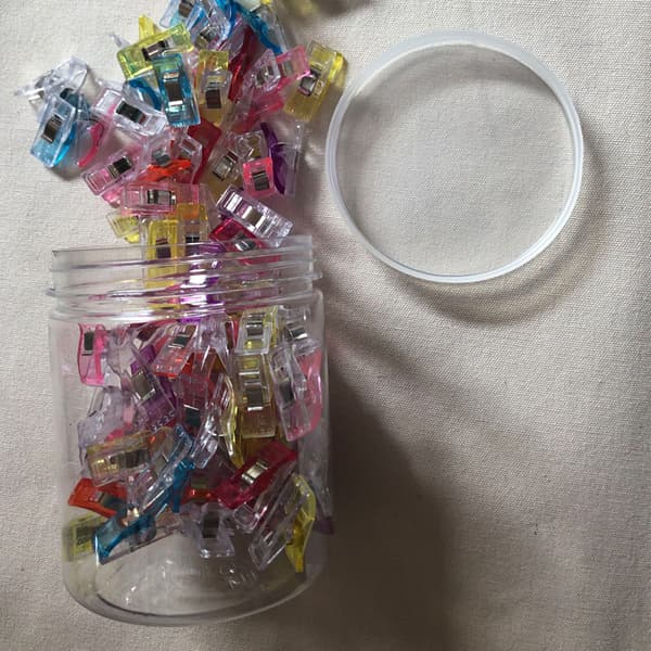 20 stk. (Assorterede farver) Syklips, Stofsyklips, Mul