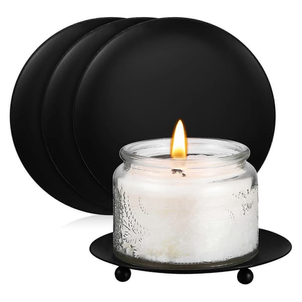 4 pcs Candle Plates Iron Candle Holders Candlestick Wedding Party Decoration
