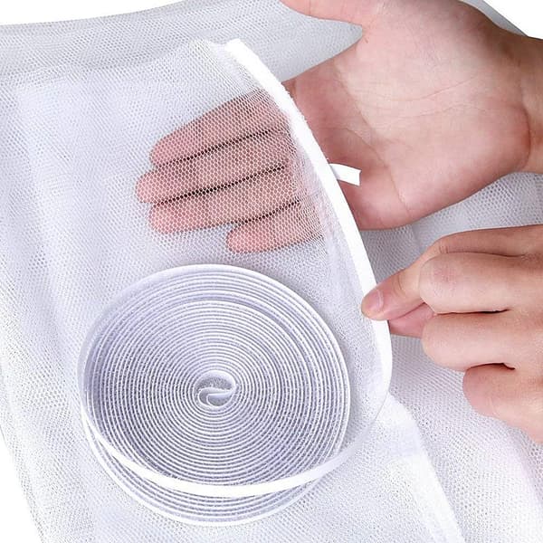 Window Screen Kit, Window Net Mosquito Net, 1.3m x 1.5m Insect and Bee Protection with 1 Roll Self-Adhesive Tape