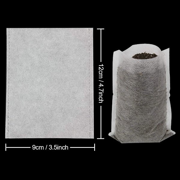 400 Pieces Biodegradable Seed Bags, Woven Planters