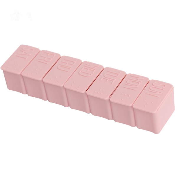 2 resor portabla plast piller lådor pink