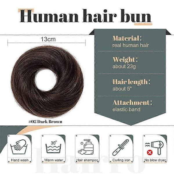Äkta Hårknut Hårdelar 100% Äkta Hår Messy Bun Up Do Scrunchies