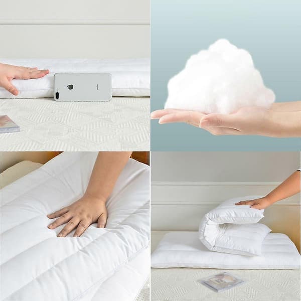 Support Ultrathin Pillow, Offers Slim Bed Pillow for Stomach Sleepers, Rectangular Flat Neck Pillow