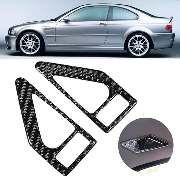Karbonfiber Bil Bakre Takleselys Trim Ramme Passer til BMW 3-serie E46 M3 98-05