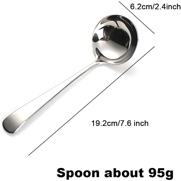 7,6'' sovseske i rustfrit stål 18/10