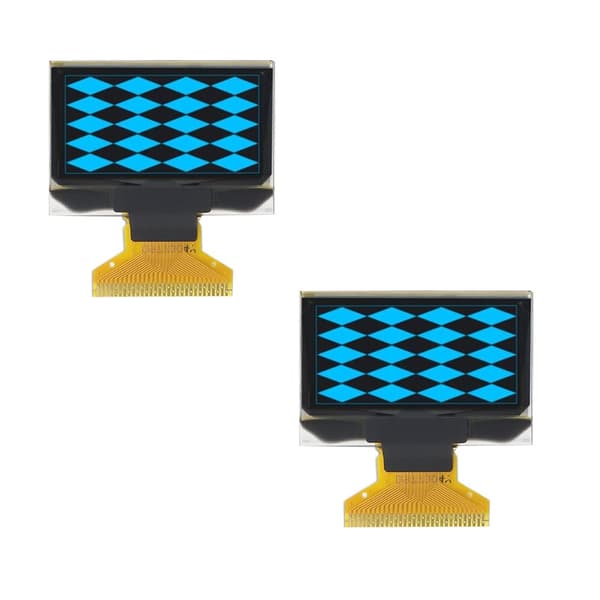 2 stk. 1,3 tommer OLED-skærm 12864 LCD-skærm SH1106 CH1116 (1306, blå) -