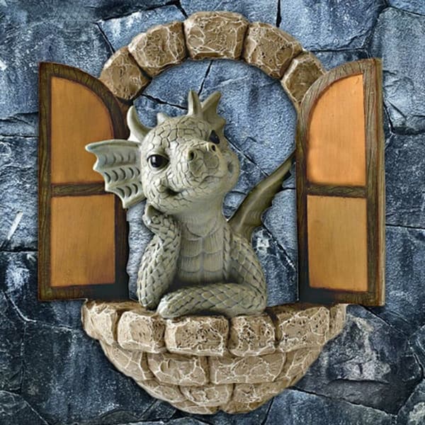 Resin ornament for garden, balcony or outdoors (weatherproof) - B