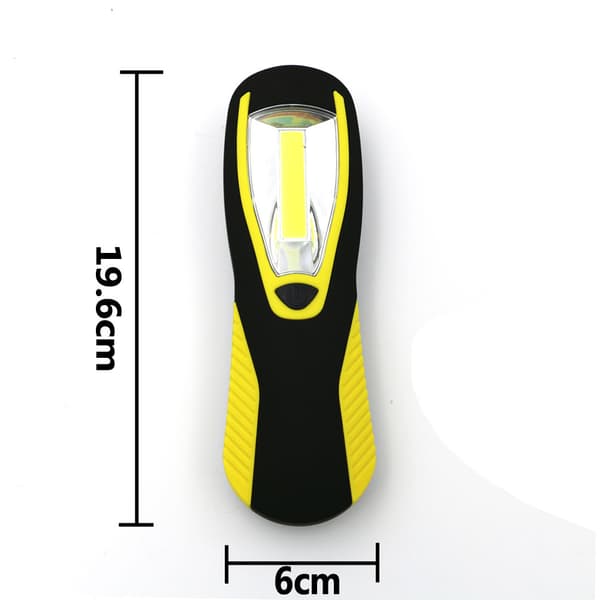 Bærbar lampe for byggeplass LED COB 3W 3 x AA med magnet