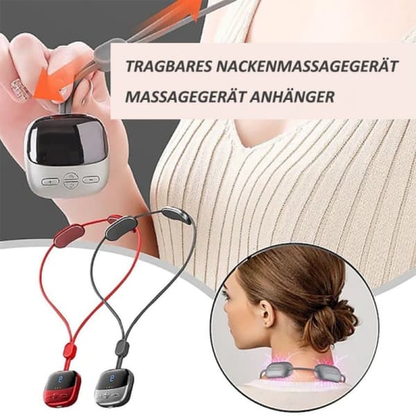 Bærbar nakkemassageapparat med varme EMS til smertelindring