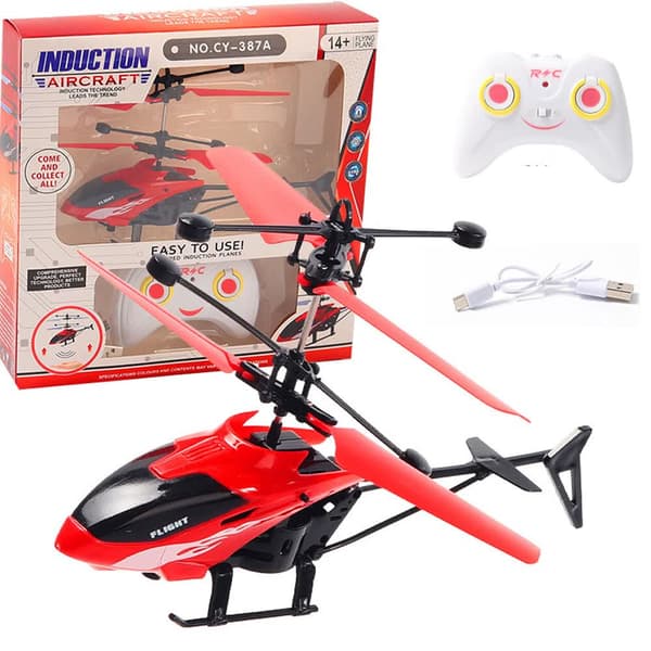 Fjernkontrollfly, suspendert helikopter, fallsikker, oppladbar lampe, flyleker