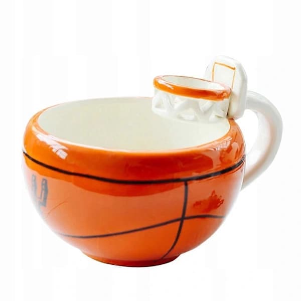 3D-krus 500 ml formet som en basketball – perfekt som gave