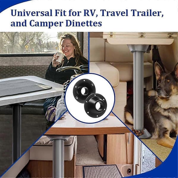 2-pack RV Table Mount, RV Pedestal Table Mount Flange, Table Leg Mount Recessed, Table Floor Mount
