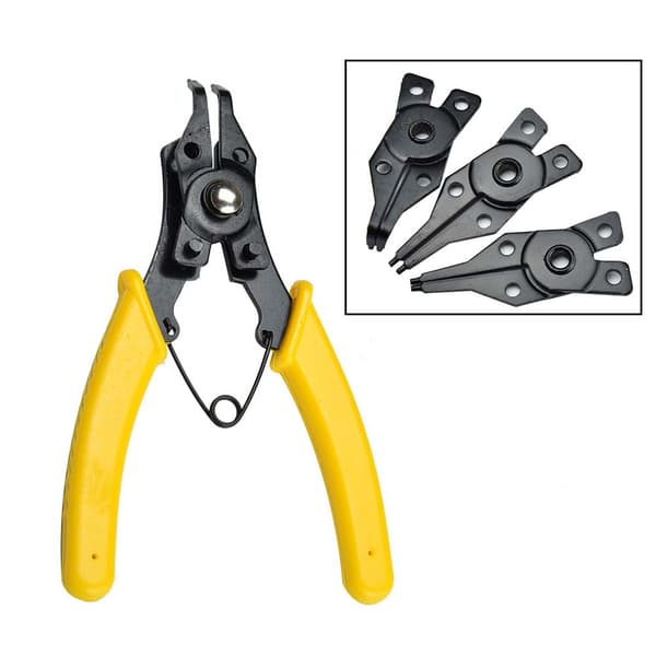1 set Multi-Angle Snap Rings Tång 4 i 1 låsringstång Intern extern låsringstång Red