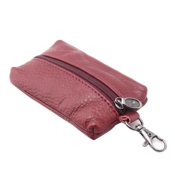 Burgundy Unisex Genuine Leather Key Case, Wallet, Pouch, Keychain