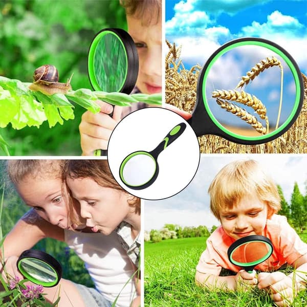 Svart grønn - Forstørrelsesglass, 20x leseglass, barn