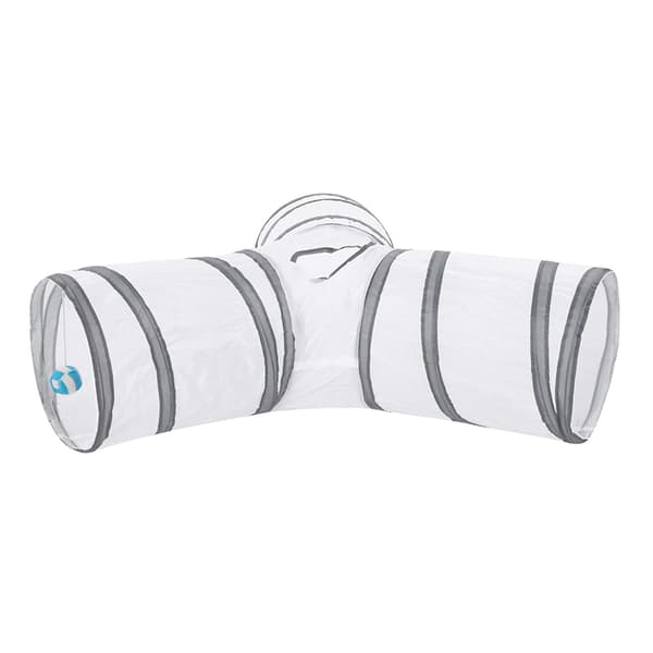 Foldable 3-Way Cat Play Tunnel Toy Indoor Outdoor Pet Interactive Training Toy 01#