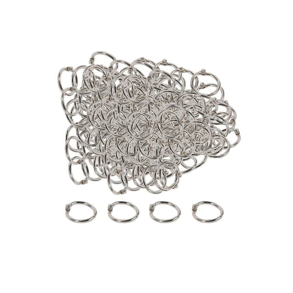 100 stk. løsbladsringe nøgleringe bogringe binderinge til scrapbog/album/håndværk hvid white
