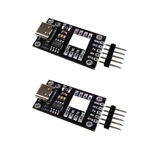 2 kpl GY-USB-TTL-01 sarja-anturimoduulien testityökalu USB-C CH340 USB-TTL (USB TTL) -