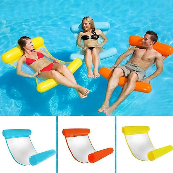 Sammenklappelig oppustelig madras til pool Gul