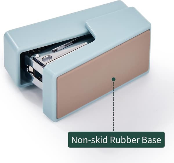 Mini stiftemaskin, 20-arks kontorstiftemaskin med 1 eske standardstifter, blå B