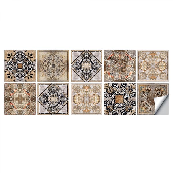 /#/10 Colored Frosted Pattern Tile Decals, 30*30cm/#/
