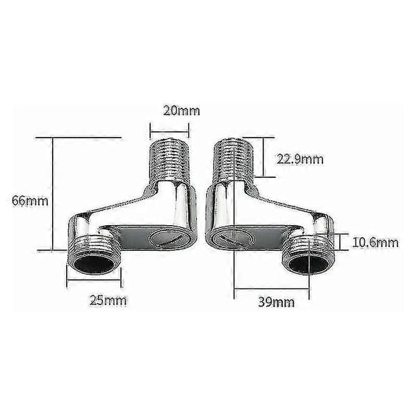 2-paknings badekarbatteriadapter, justerbar svingarm, 25 mm, 20 mm, dusjbatteri, baderomsbatteri, solid messingbatteri, starlight - Snngv