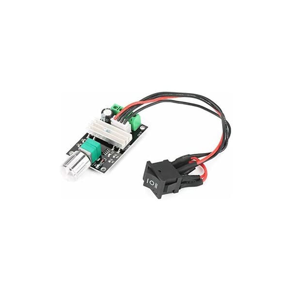 12 Volt Motorhastighedsregulator DC Motor Controller DC 6V 12V 24V 3A PWM Motorhastighedsregulator Reversibel Controller med Longziming Switch