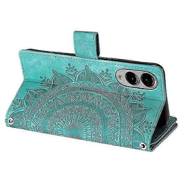 PU Leather Wallet Case with Mandala Flower Pattern for Samsung Galaxy S25 Edge