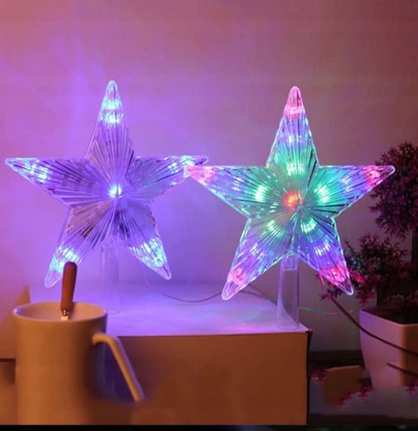 LED STJERNETOPP Juletrepynt Juletrebelysning